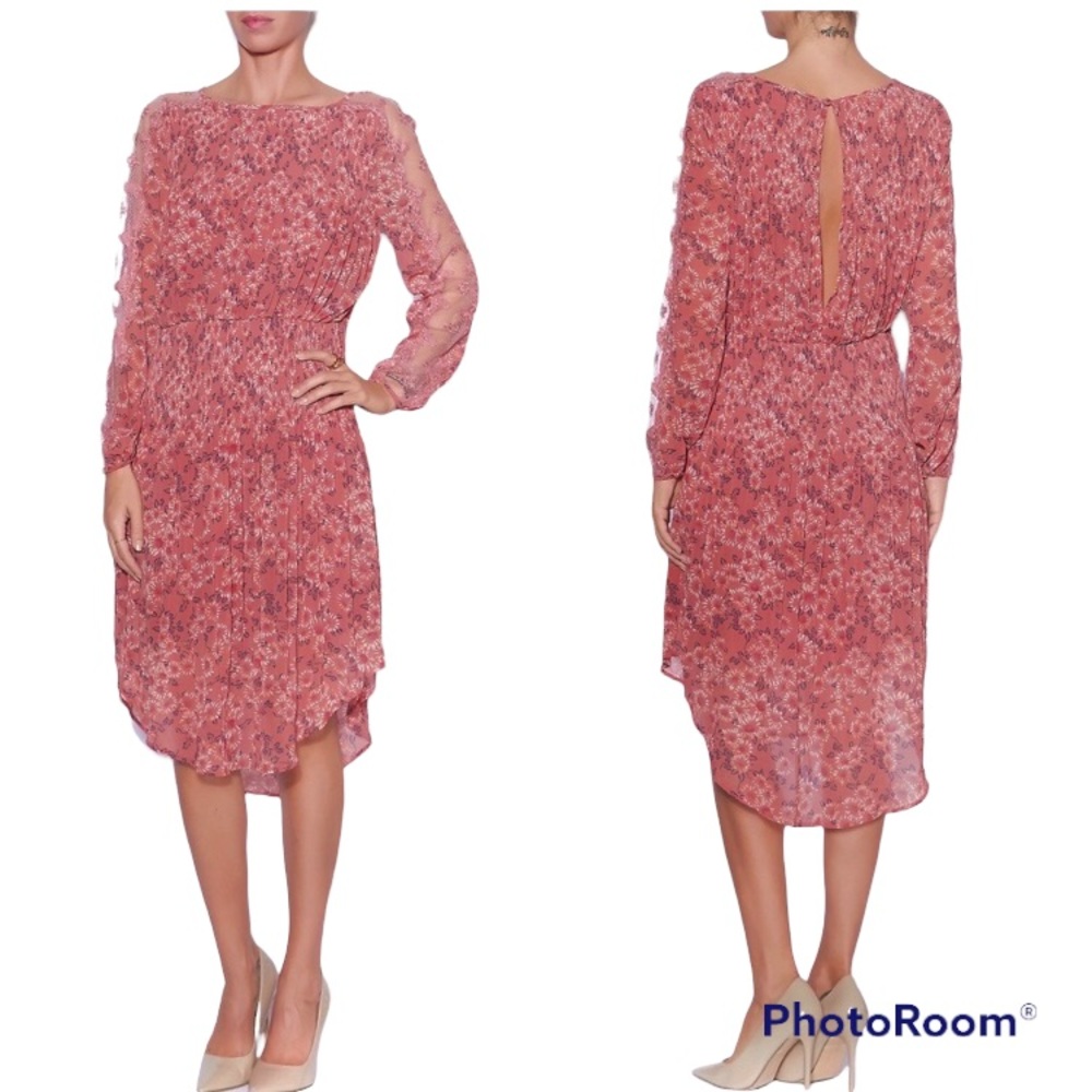 Free People Flowered Cottage Core Dress Small